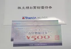ヤマダ電機 株主お買物優待券 1000円分（500円×2枚）