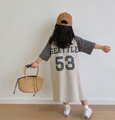 ビッグナンバーロゴワンピース【アイボリー】