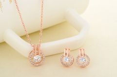 【在庫限り】　ラウンド　ピンク　ネックレス　繋ぎ