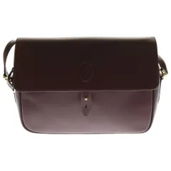 Cartier (カルティエ) マストライン ショルダーバッグ レッド ボルドー レザー ゴールド金具