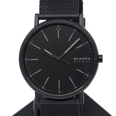スカーゲン SKAGEN SIGNATUR 三針 ミッドナイト スチールメッシュウォッチ マット ブラック メンズ 腕時計 おしゃれ SKW6579 25-M-864