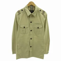 バーバリーブラックレーベル BURBERRY BLACK LABEL サファリジャケット フィールド 裏ノバチェック ストレッチ L ベージュ /FF 1115