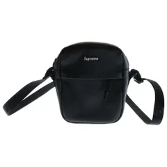 SUPREME (シュプリーム) 23AW Leather Shoulder Bag ボックスロゴ刺繍 レザー ショルダー バッグ ブラック