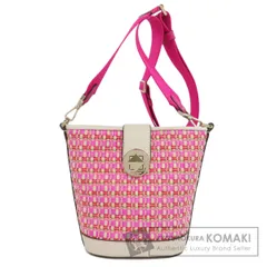 kate spade ケイトスペード オードリー ミニバケット ショルダーバッグ コットン レザー レディース