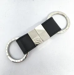 ろんぱり様専用ページ【美品】 LOUIS VUITTON （ルイヴィトン）ダミエアンフィニ ダミエヴァレ キーホルダー キーリング  ブラック シルバー M66953 used:AB