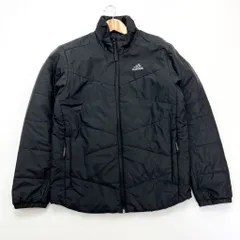 アディダス ★ adidas シンプルで着回し利く◎ 中綿 ジャケット ブラック M スポーツ トレーニング アウトドア 登山にもおすすめ◎■S1270