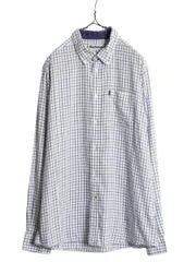 【お得なクーポン配布中!】 バブアー チェック 3点留め ボタンダウン フランネル シャツ メンズ L Barbour 長袖シャツ ネルシャツ ワンポイント ポケット付き BD 薄手