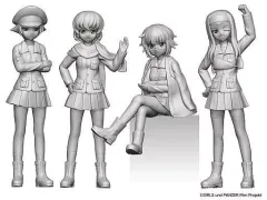 【新品】プラモデル 1/35 カバさんチーム フィギュアセット(4体セット) パンツァージャケットバージョン 「ガールズ＆パンツァー 劇場版」 レジンキャストキット [GPF-25]