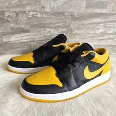 ★ NIKE( ナイキ )エア ジョーダン 1 ロー/ AIR JORDAN 1 LOW black/yellow ochre-white ブラック イエロー メンズ サイズ 30cm PAWNSHOPRiZ  パウンショップリズ