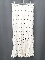 ◇ ROPE PICNIC ロペピクニック 水玉 ドット ロング マーメイド スカート サイズ36 ホワイト ブラック レディース P  【1407260016762】