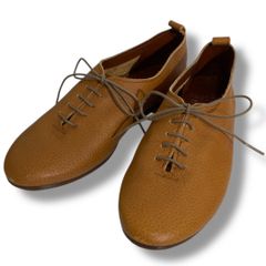 Recipe レシピ レースアップレザーシューズ サイド23㎝ オレンジ系ブラウン Shoemakers Since 1952 made in Japan 日本製 紐靴 1枚革 中敷低反発 レディース ゴーゴー古着マルイ草加店1702