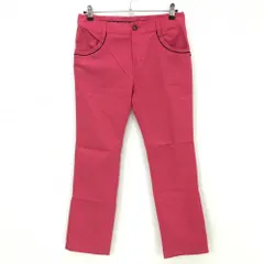 【美品】アディダス パンツ ピンク×ネイビー ストレッチ レディース OT/XG ゴルフウェア adidas