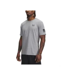 【送料無料】 アンダーアーマー メンズ Tシャツ トップス Men's Freedom Flag Logo T-Shirt Steel Light Heather / / Black