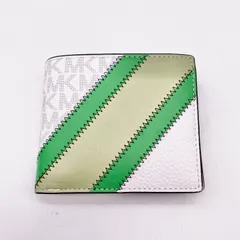 【中古】美品 MICHAEL KOSE マイケルコース シグネチャー レザー 二つ折り 財布 eH07142A