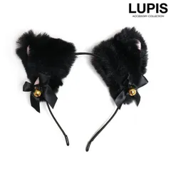 猫耳カチューシャ ネコミミカチューシャ カチューシャ キャット ふわふわ ファー リボン 鈴付き コスプレ 仮装 ハロウィン 動物 アニマル かわいい ルピス LUPIS v2313