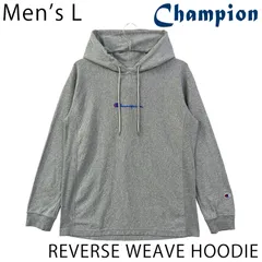 【USED／メンズL】CHAMPION リバースウィーブ フーディ ロングTEE オックスフォードグレー