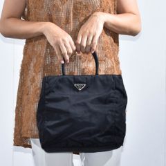 中古USED PRADA ハンドバッグ ナイロン ブラック ロゴ 39926 中古USED PRADA ハンドバッグ ナイロン ブラック ロゴ 39926