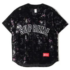 Supreme floral baseball jersey hot sale black