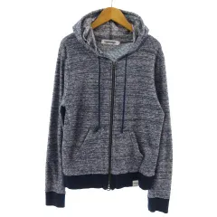 アメリカンラグシー AMERICAN RAG CIE COMMONWARE パーカー ダブルジップ 切替 日本製 ネイビー 紺 ホワイト 白 44のサムネイル