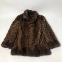 デミバフミンク大きいサイズブラウンフレアシルエット丈105cm XL