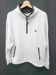 ◇ Θ BEAMS HEART ×KANGOL ハーフジップ 長袖 トレーナー スウェット サイズM ライトグレー メンズ E  【1507010004015】