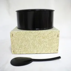 美品 輪島塗 木製漆器四点 飯器・杓子・湯斗・湯の子掬い 20 黒塗 真塗 美品 輪島塗 木製漆器四点 飯器・杓子・湯斗・湯の子掬い