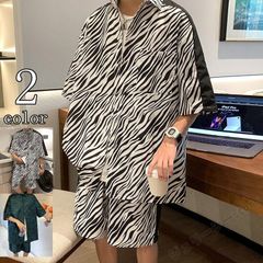 セットアップ ゼブラ柄 長袖シャツ ショートパンツ おしゃれ 楽天市場】セットアップ ゼブラ柄 シャツ ショートパンツ 上下