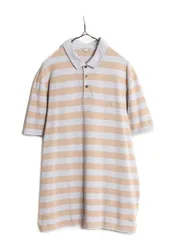 【お得なクーポン配布中!】 バーバリー ロンドン ボーダー 鹿の子 半袖 ポロシャツ メンズ XL / 古着 Burberry London 半袖シャツ ワンポイント コットン 大きいサイズ