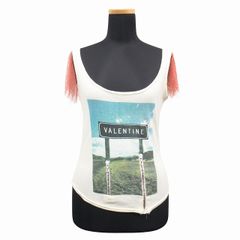 クロエ vintage CHLOE VALENTINE ジップ ネット ドッキング ノースリーブ カットソー タンクトップ オールド ヴィンテージ サイズS クロエ vintage CHLOE VALENTINE ジップ ネット ドッキング