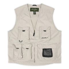 90’s Eddie Bauer ベージュ コットン フィッシングベスト　M Eddie Bauer (エディーバウアー) ベスト メンズ SIZE L ベージュ