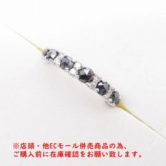 ※併売商品※◆中古状態良好◆ブラックダイヤモンド リング BD0.83 D0.18ct K18WG ホワイトゴールド レディース　M990