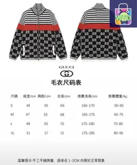 GUCCI風 カラーブロック ジップアップカーディガン [本日特価|新品未使用品]-WT0輸入-AI02