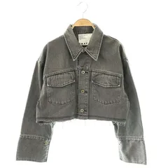 フレイアイディー FRAY I.D 24SS ショートデニムジャケット Gジャン カットオフ ダメージ加工 0 グレー /DO ■OS