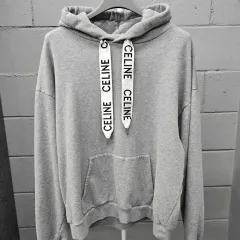 希少XXL・最高級の逸品】セリーヌ☆ドローコードロゴ入りパーカー/2938