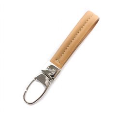 トッズ TOD'S ストラップキーホルダー レザー ロゴ 茶 ブラウン シルバー色 /BB ■OF