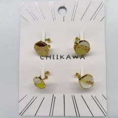 【中古】アクセサリー(非金属) くりまんじゅう＆シーサー ぷっくりイヤーカフ 4種セット 「ちいかわ なんか小さくてかわいいやつ」