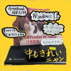 Windows11　東芝dynabook G83/M　CPUグリス再塗布　内部分解清掃！【即送】