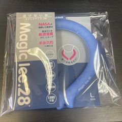 【訳あり】マジックアイス 28℃ Lサイズ 首 冷却 リング クールリング 青色 白色 アイスネックリング クールネックリング 首 冷却 冷感グッズ 暑さ対策 夏対策 濡れない ひんやりアイテム