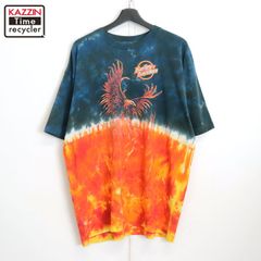 00s USA製 HARLEY DAVIDSON タイダイ柄 イーグル 半袖Ｔシャツ メンズ 表記Lサイズ