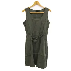 セオリー ワンピース ノースリーブ リネン混 ストレッチ ブランド トップス レディース 2サイズ カーキ theory 【中古】