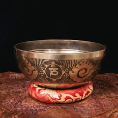 ピッカピカ チベタン シンプル シンギングボウル 12.8cm no6 金無地