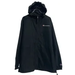 Champion ジャケット L ブラック チャンピオン ジップアップ ワンポイント ロゴ フード スポーティー 古着卸 アメリカ仕入 a703-5717