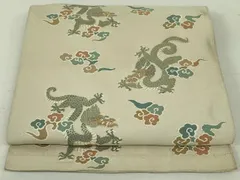 平和屋着物●アンティーク　大正ロマン　丸帯　龍　金糸　正絹　逸品　DAAT0304ob