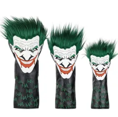 IG CRAZY ゴルフクラブヘッドカバー ドライバー用/フェアウェイウッド用/ユーティリティー用 単品 刺繍 合成皮革 ブラック8300411-44-45