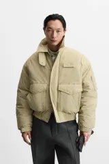 ZARA(ザラ) キルティング ボンバー ジャケット ブルゾン S （ 100 105 ） 5854 ／ 311 510