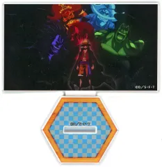 【中古】アクリルスタンド・アクリルパネル モンキー・D・ルフィ(背景紫・赤・青・緑) 「ワンピース トレーディング場面写アクリルスタンド 第5弾」