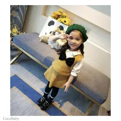 韓国子供服 ニット 2点セット 女の子 子供服 ワンピース ニット トップス キッズ セーター カーディガン リボン付き ニット スカート ノースリーブ プレゼント カジュアル 結婚式 イベント ドレス 福袋 ギフト