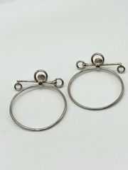 【ITA2G43MCPPI】HERMES エルメス Ag925 ループ ミディアム ピアス 14.9g