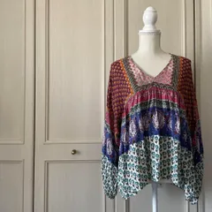 13 ZARA ザラ BASIC ベーシック 花柄 総柄 ブラウス シャツ M　お呼ばれ　デート　オフィスカジュアル　食事会　可愛い