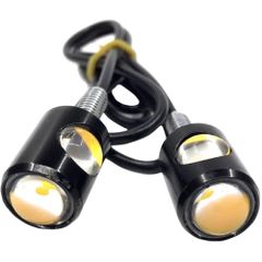 FJmark バイク ウインカー LED 橙色 12V 汎用 極小 ミニ 小型 ナノ フロント リア 高輝度 明るい ウィンカー (2個セット)